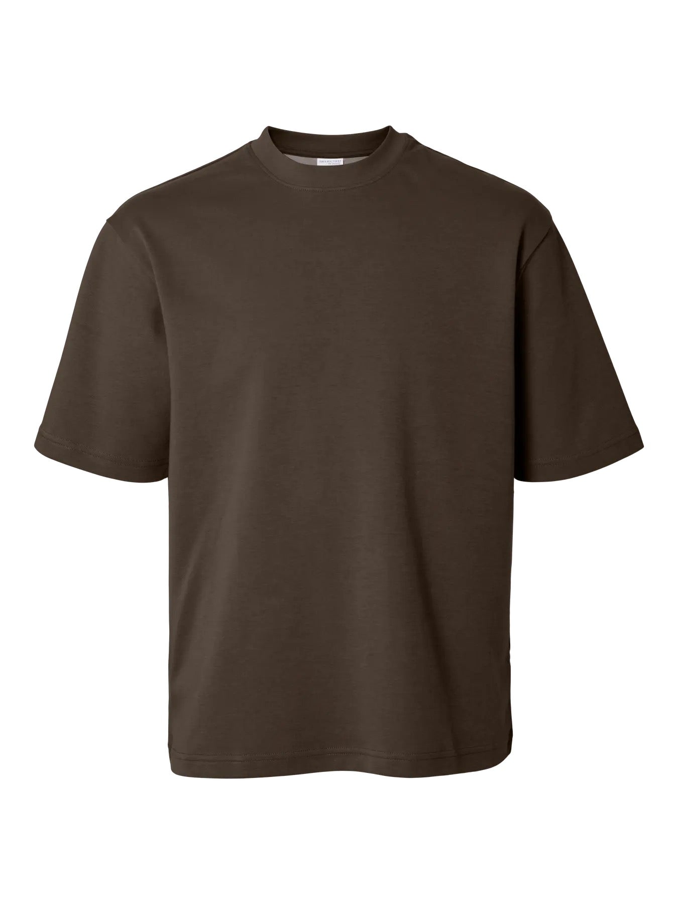 SLHLOOSEOSCAR SS O-NECK TEE - Demitasse