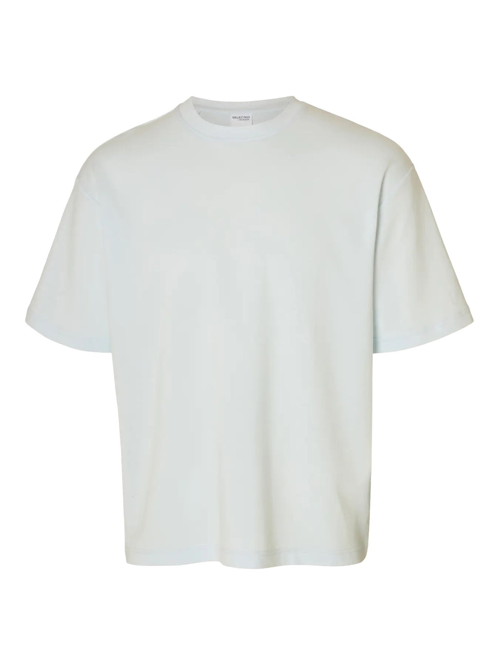 SLHLOOSEOSCAR SS O-NECK TEE - Ice Melt
