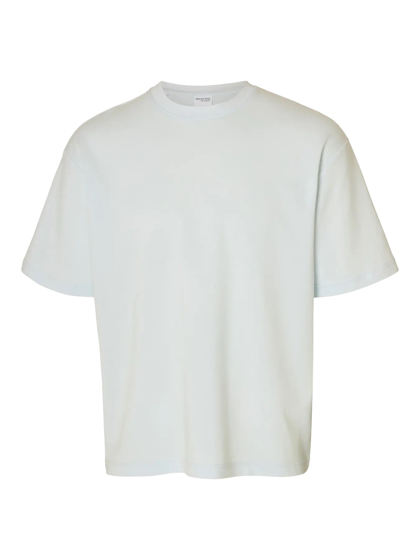 SLHLOOSEOSCAR SS O-NECK TEE - Ice Melt