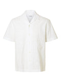EMBROIDERED SS SHIRT - BRIGHT WHITE