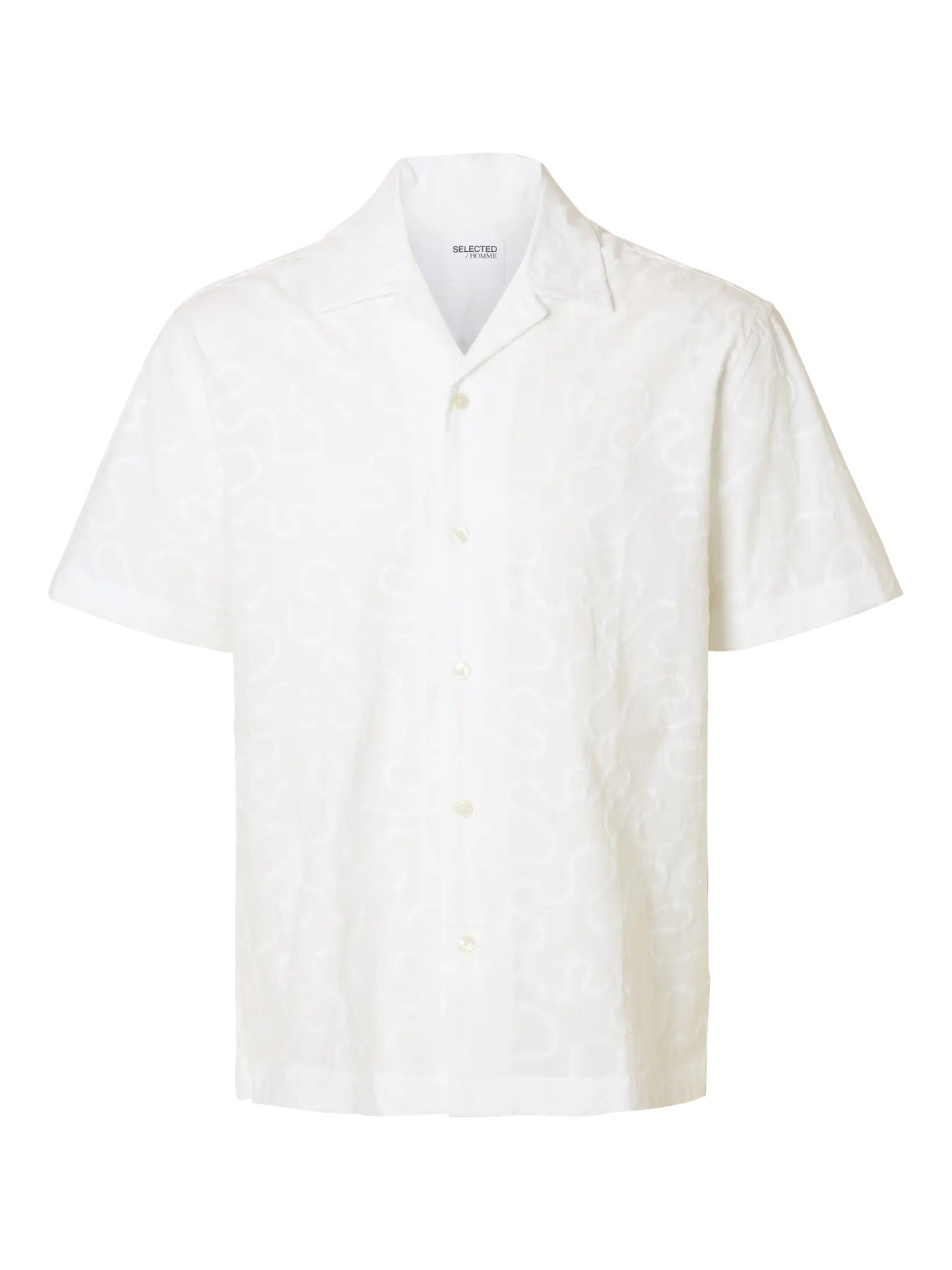 EMBROIDERED SS SHIRT - BRIGHT WHITE