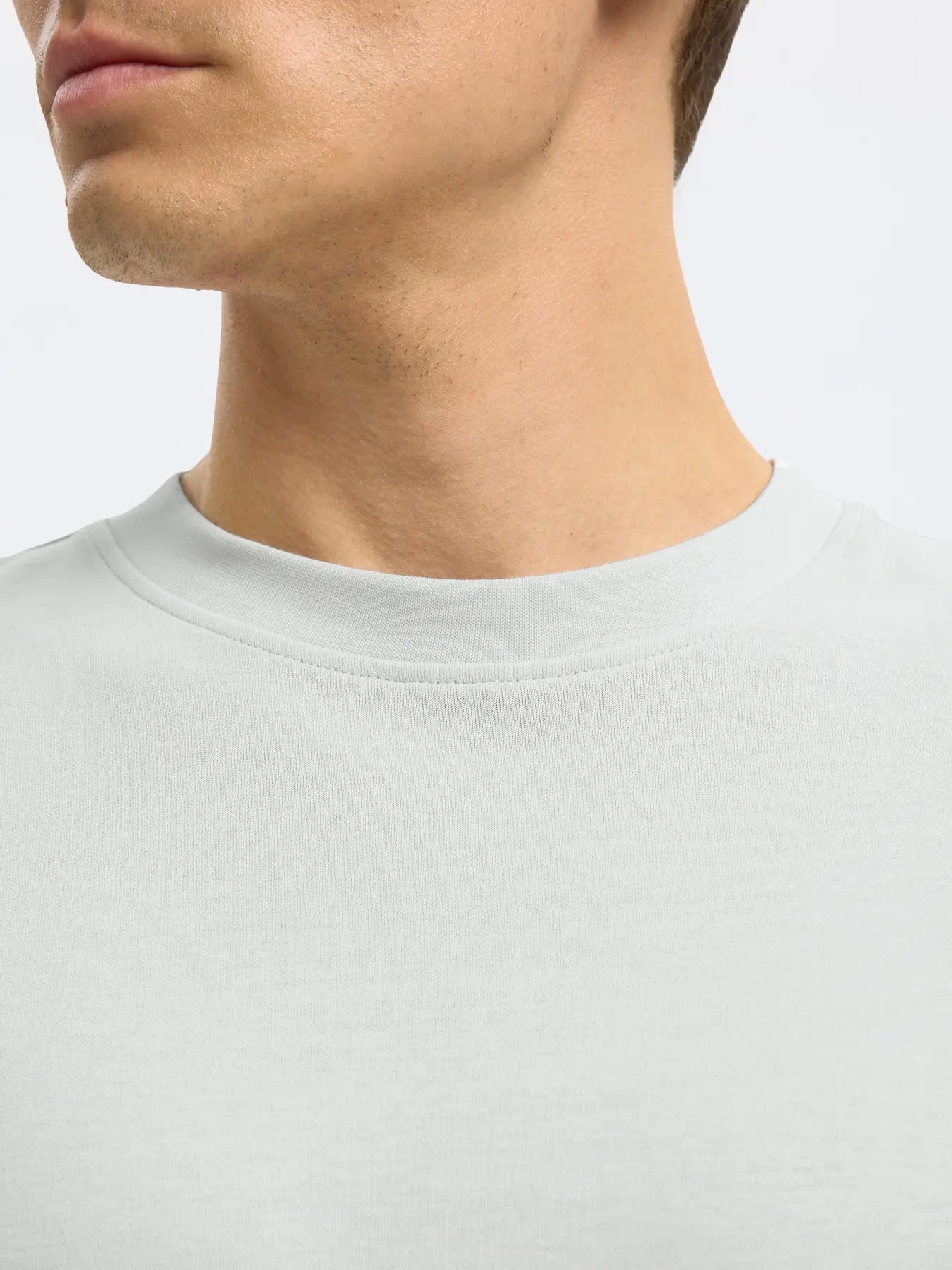 SLHLOOSEOSCAR SS O-NECK TEE - Ice Melt