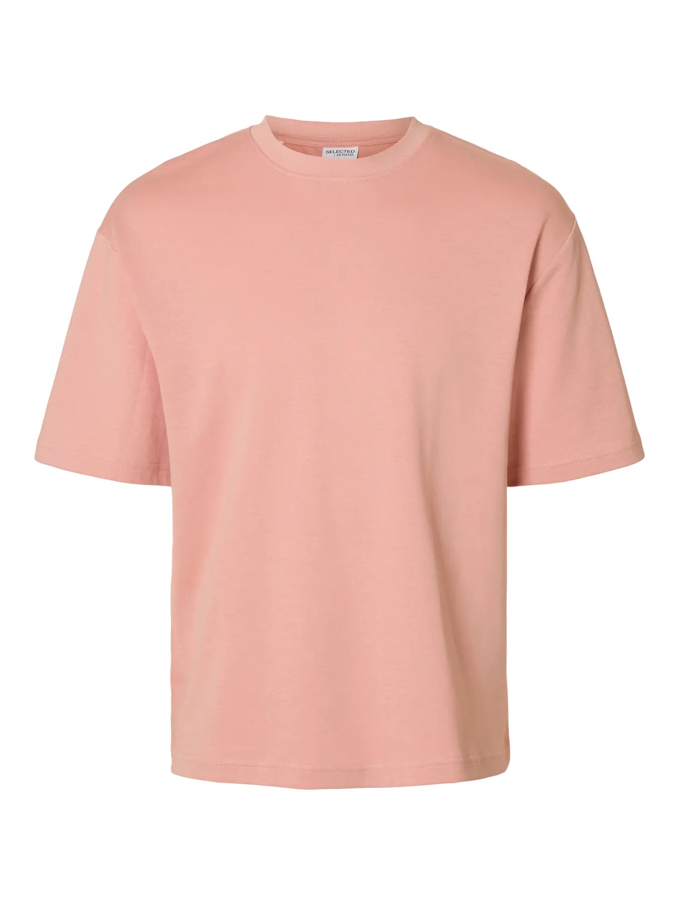 SLHLOOSEOSCAR SS O-NECK TEE - Rose Tan