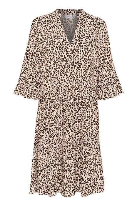 EdaSZ Dress - Creme Leopard