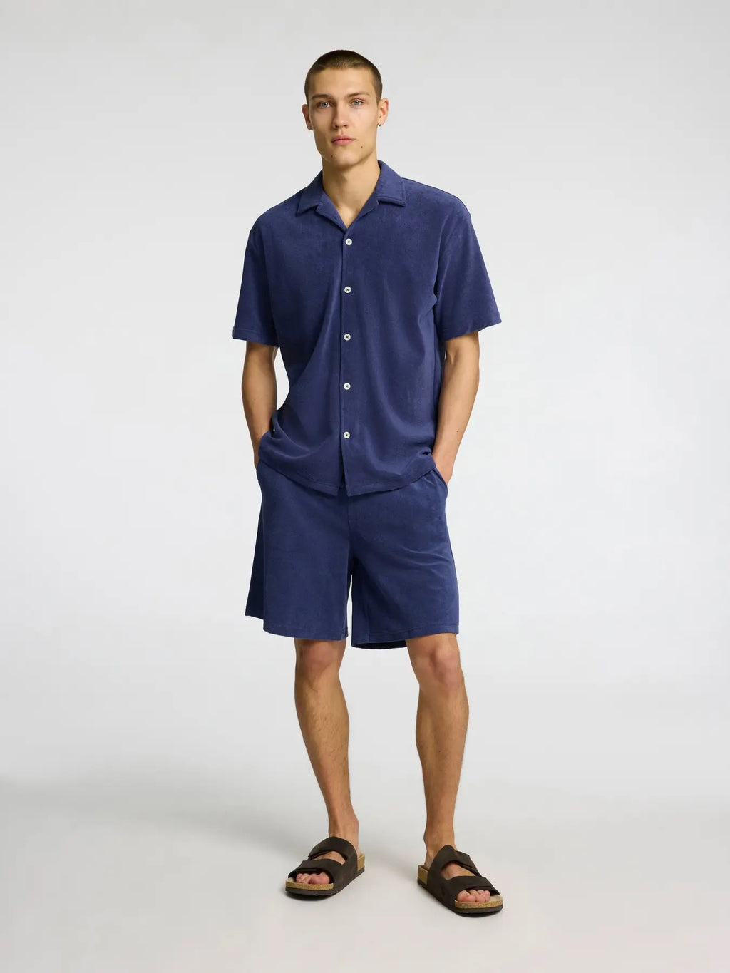 SLHRELAXTALON TOWEL SS JERSEY SHIRT