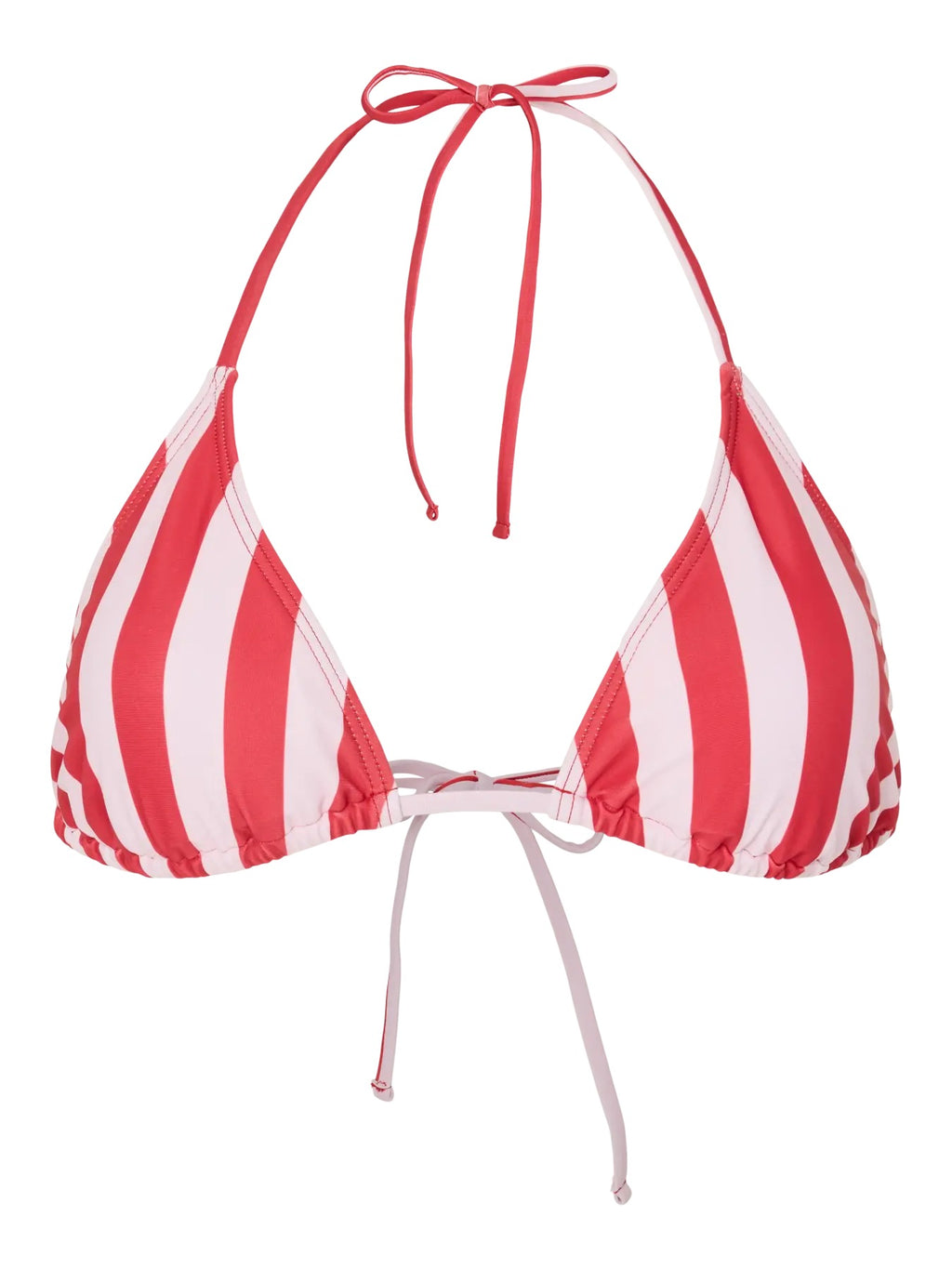 PCBAOMI BIKINI TRIANGLE TOP RED STRIPE