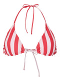 PCBAOMI BIKINI TRIANGLE TOP RED STRIPE