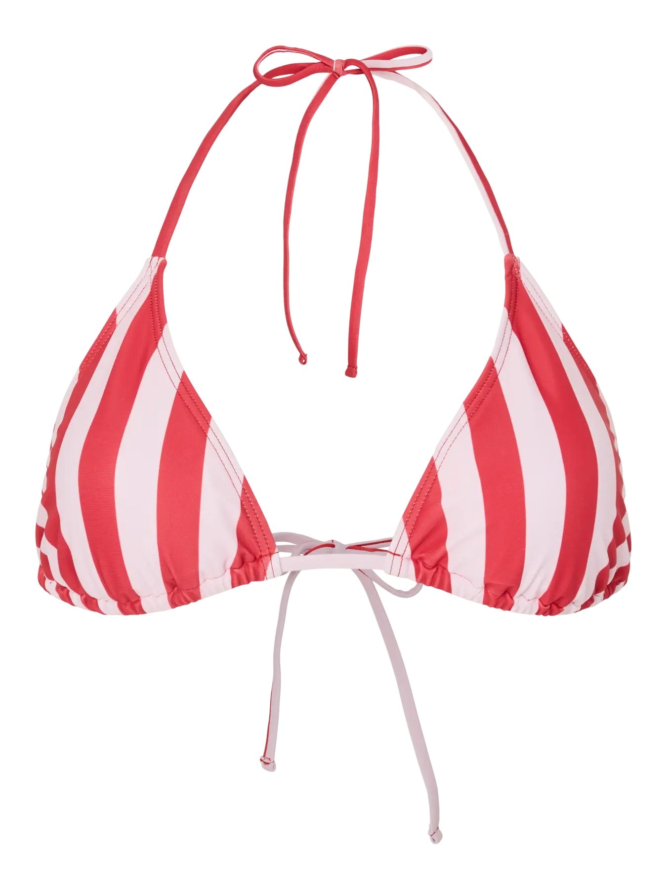 PCBAOMI BIKINI TRIANGLE TOP RED STRIPE