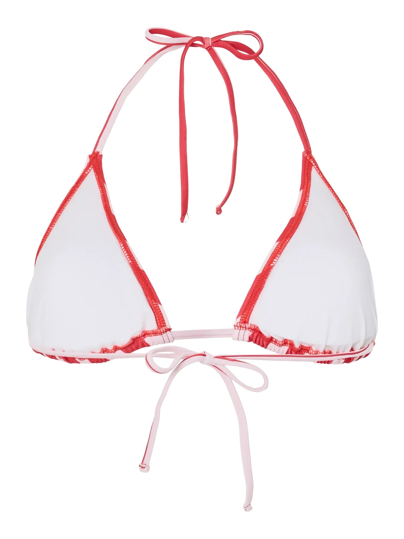 PCBAOMI BIKINI TRIANGLE TOP RED STRIPE