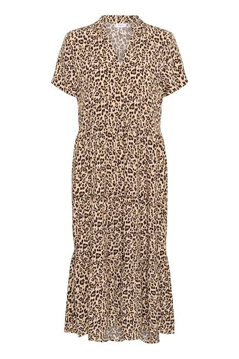 EdaSZ SS Maxi Dress - Creme Leopard