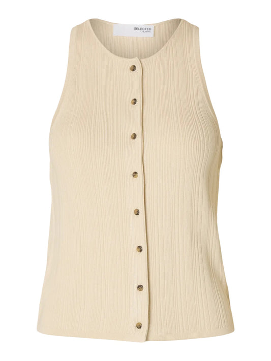 SLFTRIXIE KNIT BUTTON TOP