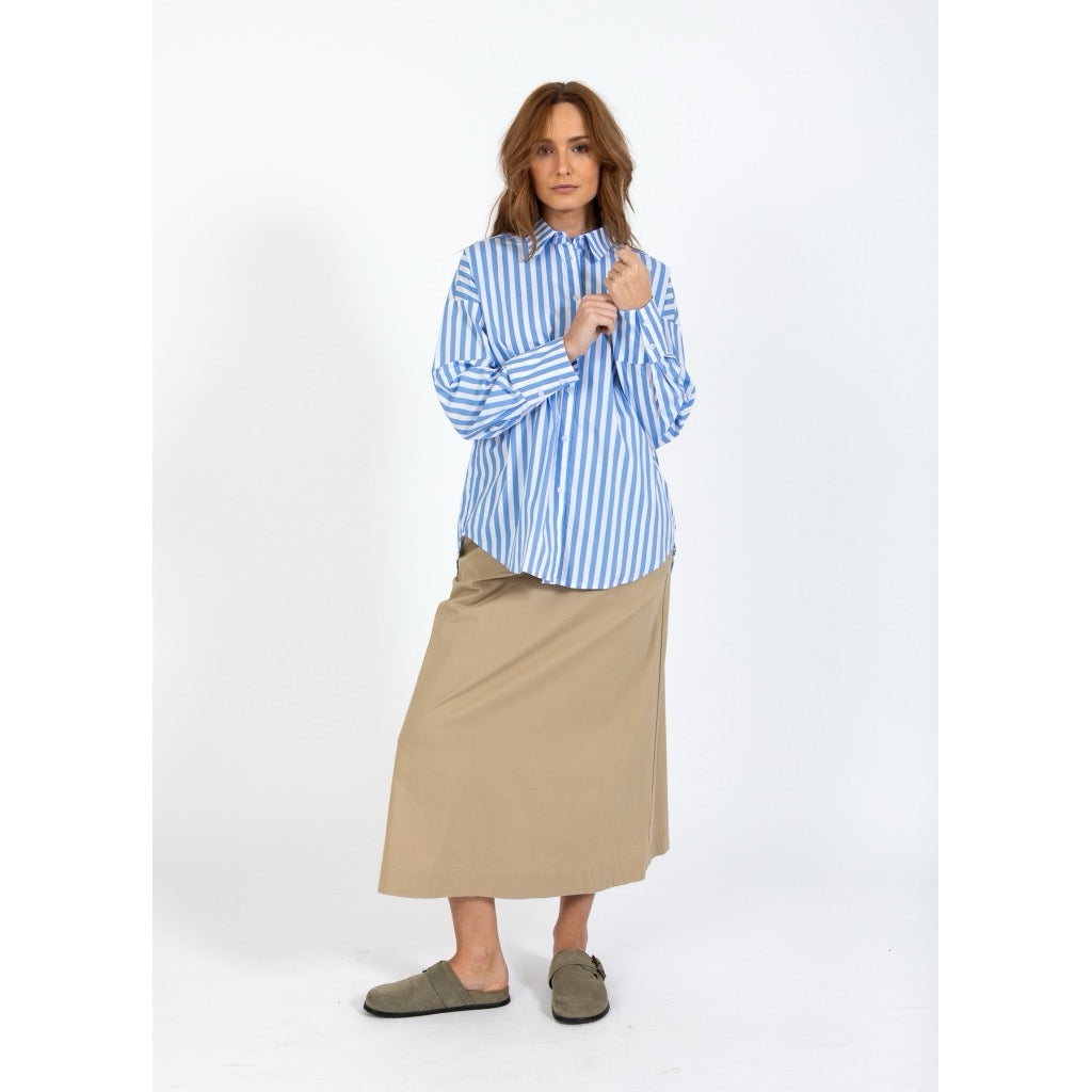 HARPER STRIPE OVERSIZED SHIRT