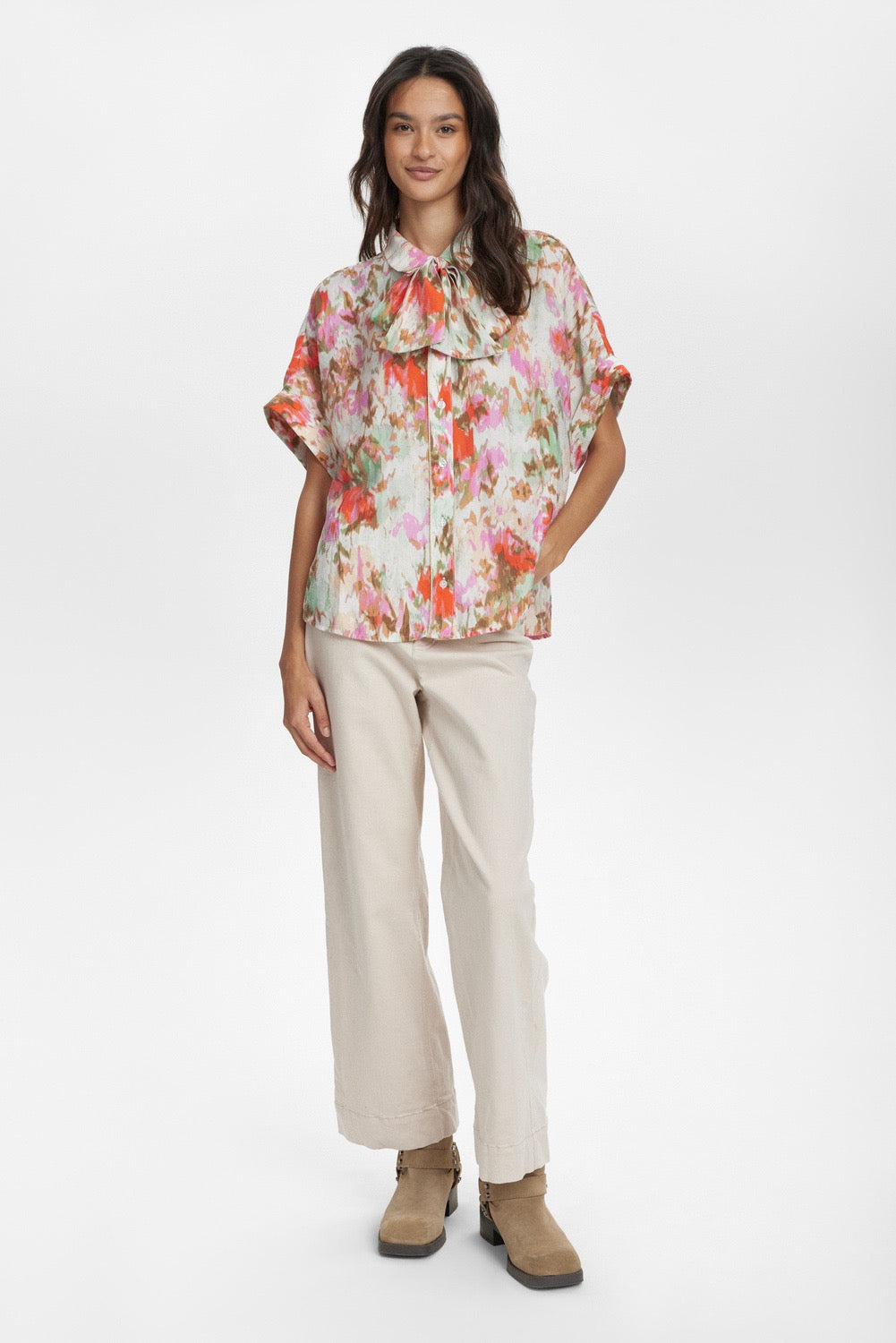 NUVINNIE BOW SHIRT - Pristine