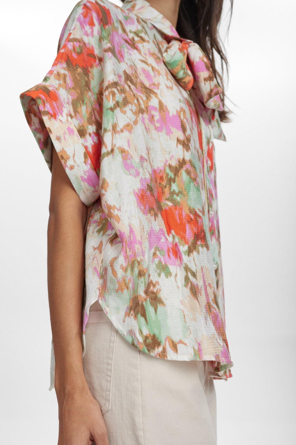 NUVINNIE BOW SHIRT - Pristine