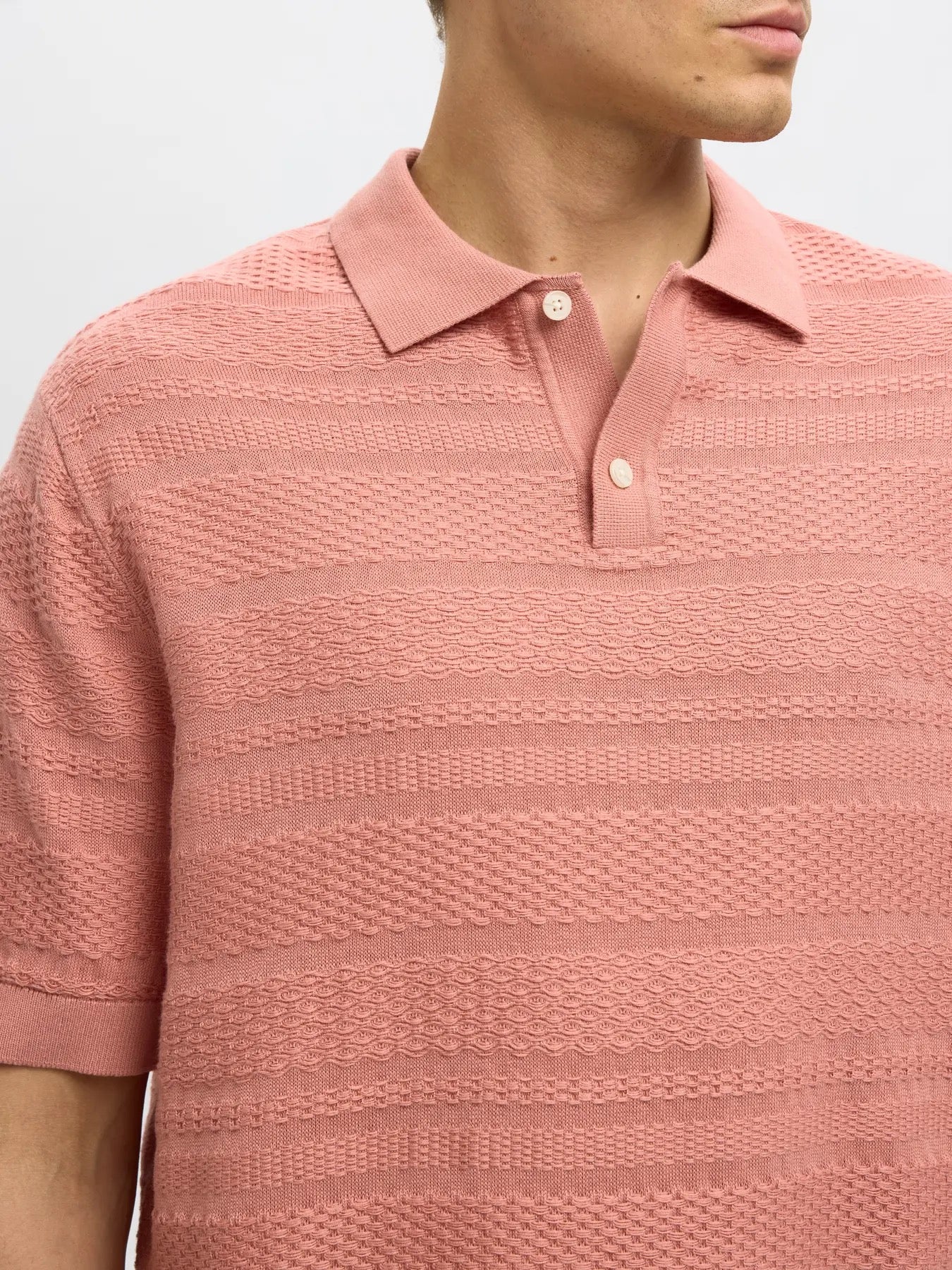 SLHFOAM SS KNIT RELAXED STRUCTURE POLO