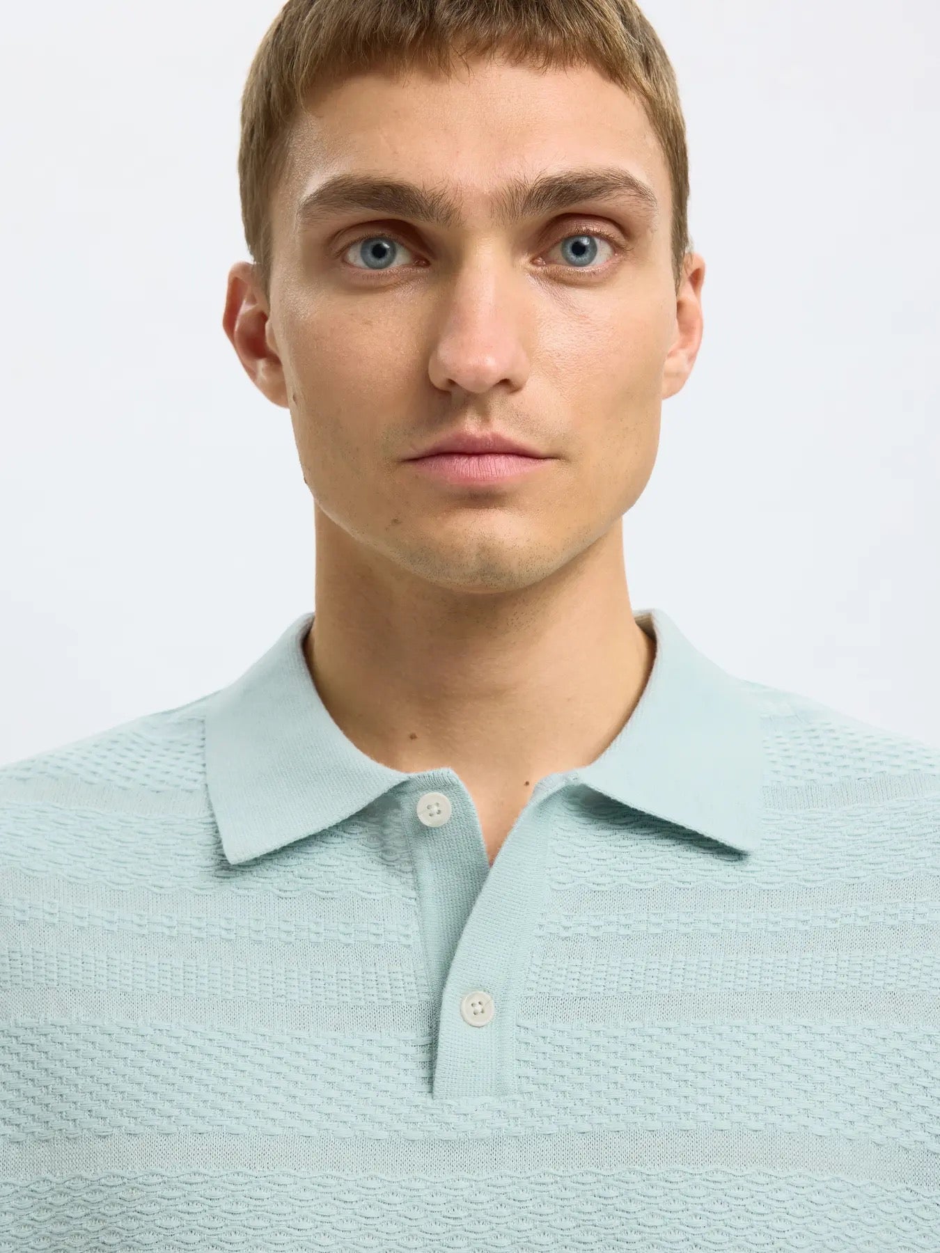 SLHFOAM SS KNIT RELAXED STRUCTURE POLO