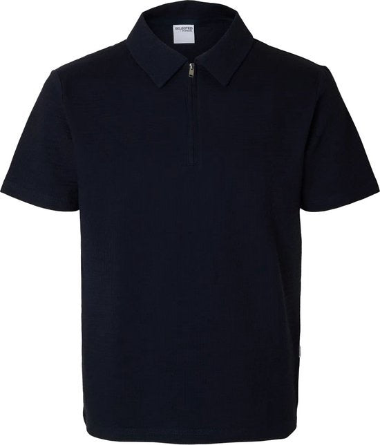 SLHSANDER SERRSUCKER ZIP POLO - Sky Captain