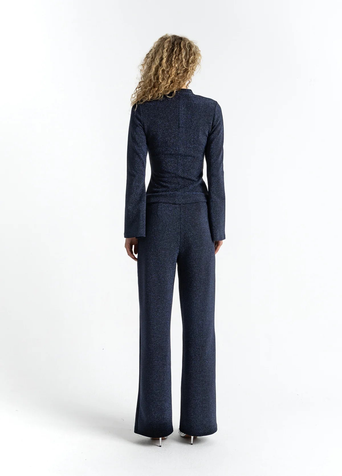 Wide Cuff Lurex Blouse