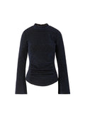 WIDE CUFF LUREX BLOUSE