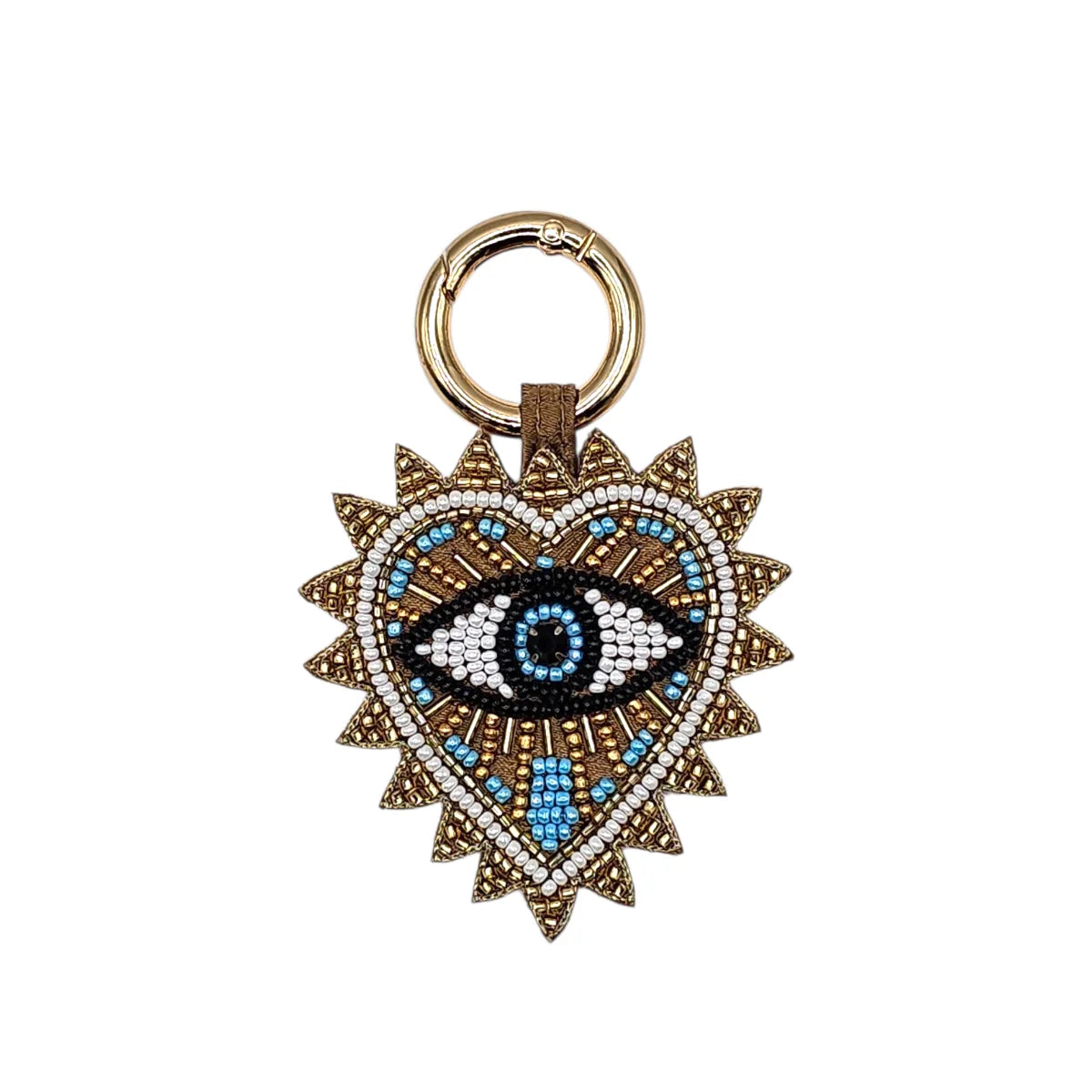 Embroidered Evil Eye Bag Charm