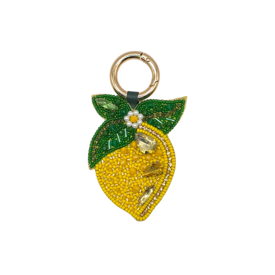 Beaded Sicilian Lemon Bag Charm
