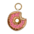 Pink Beaded Doughnut Bag Charm