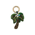 Beaded Crystal Palm Tree Bag Charm