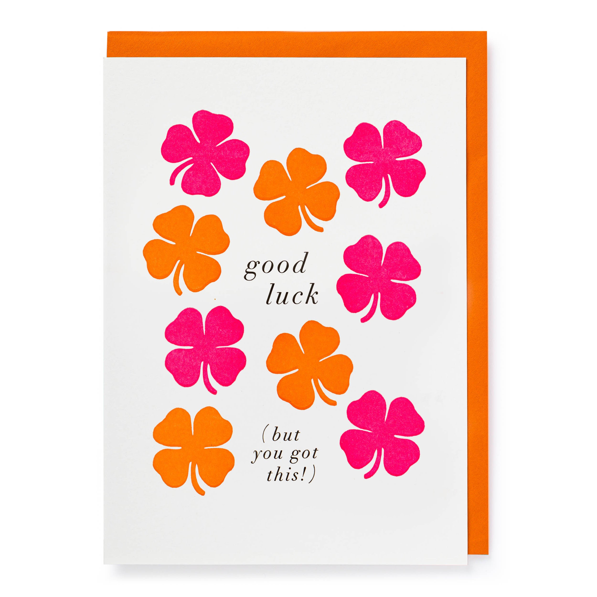 Bright Clover Good Luck card