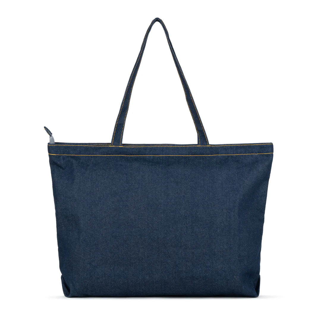 Portobello Wash Cotton Denim Tote - Large