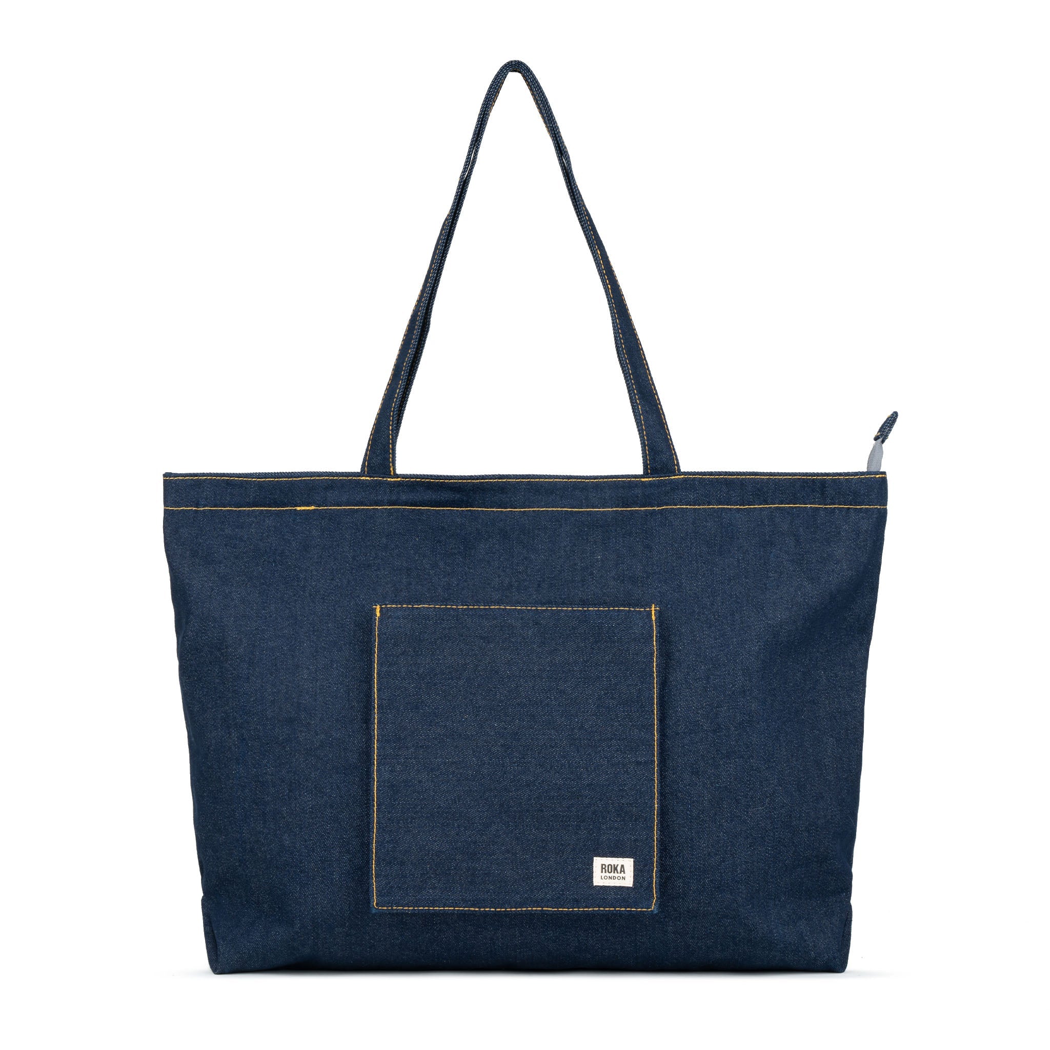 Portobello Wash Cotton Denim Tote - Large
