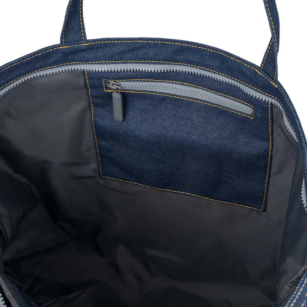 Portobello Wash Cotton Denim Tote - Large