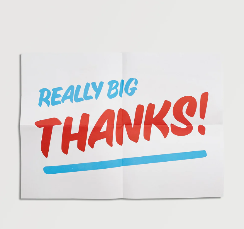 Really Big Thanks Card