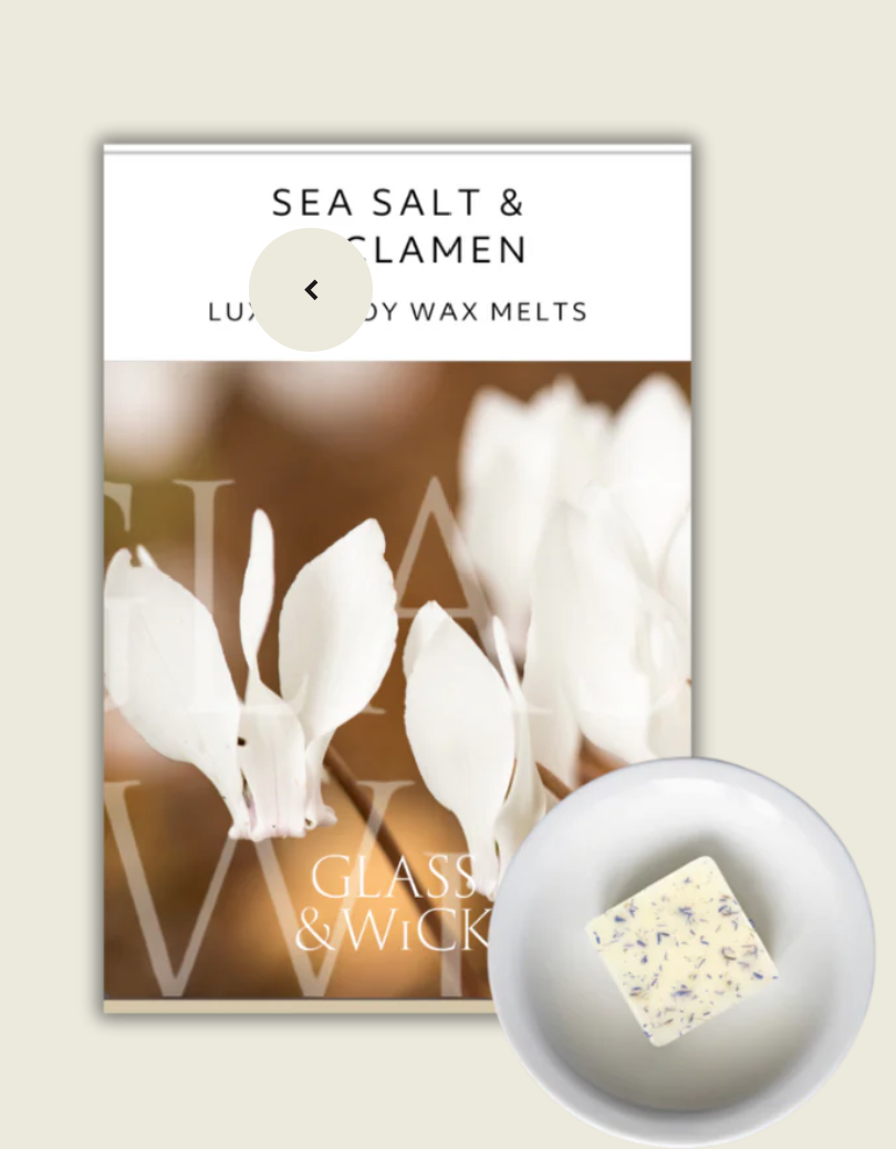 Glass & Wick Sea Salt and Cyclamen Soy Wax Melts