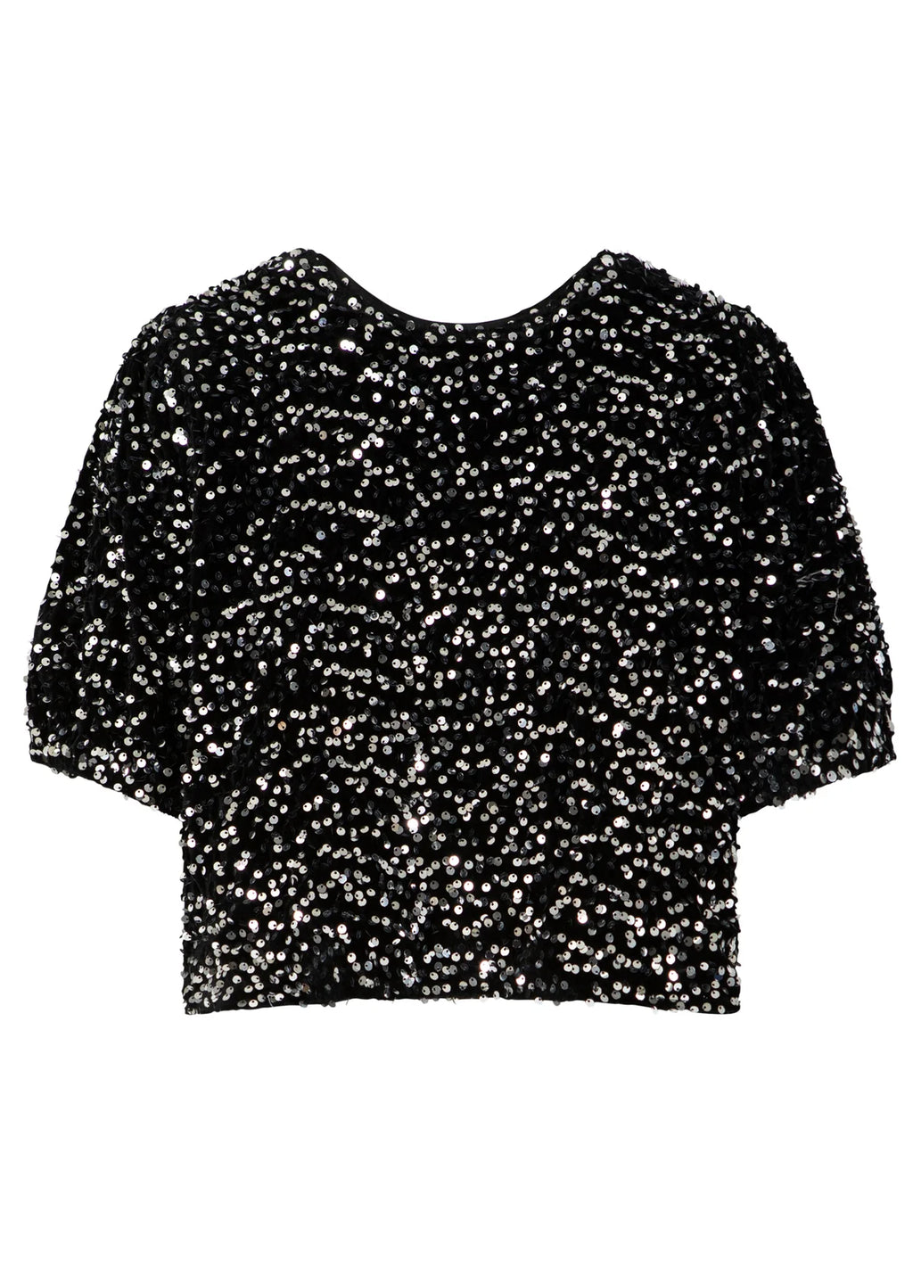 SEQUINNED JACKET WITH RIBBONS