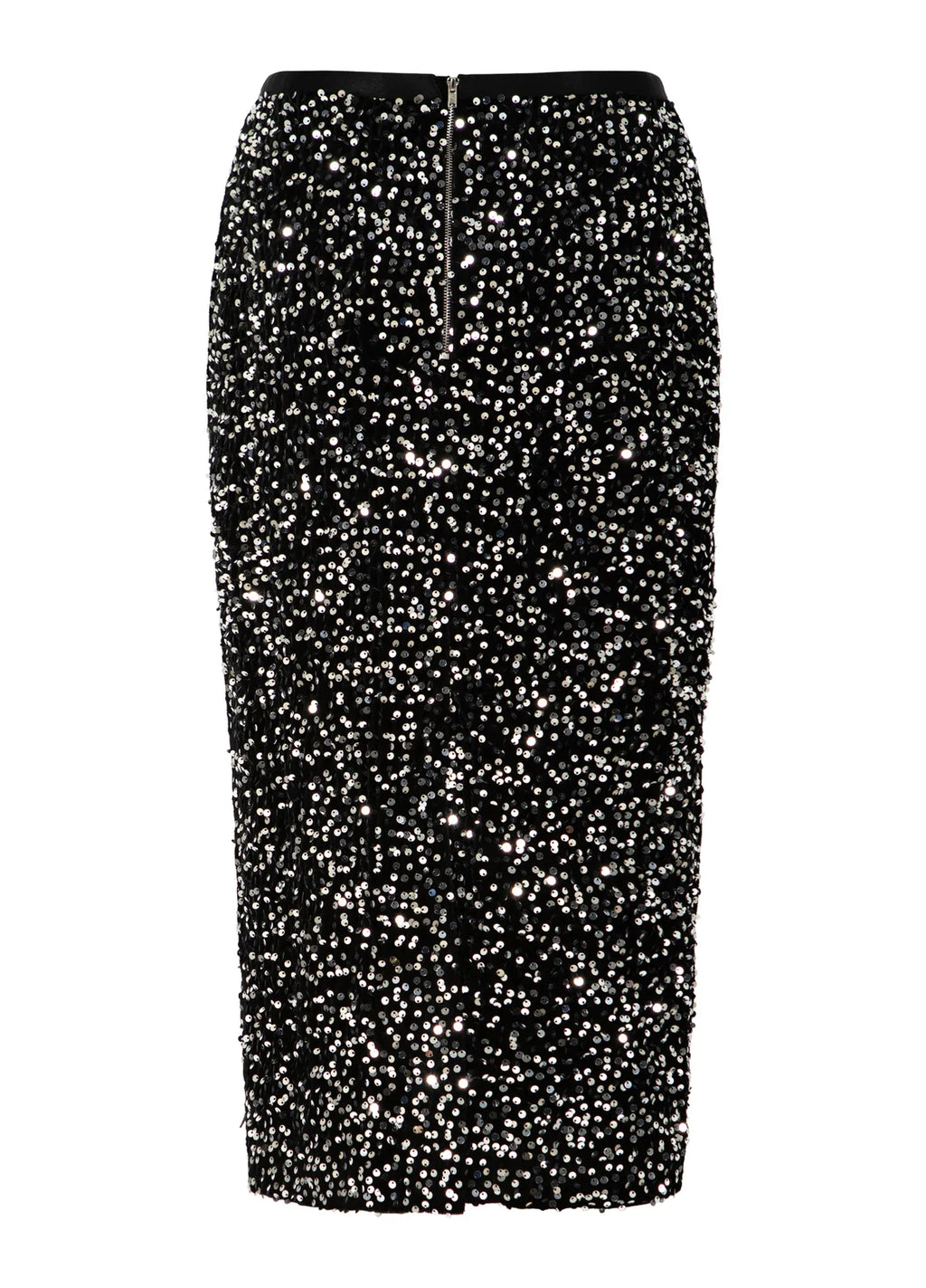 SEQUINNED MIDI SKIRT