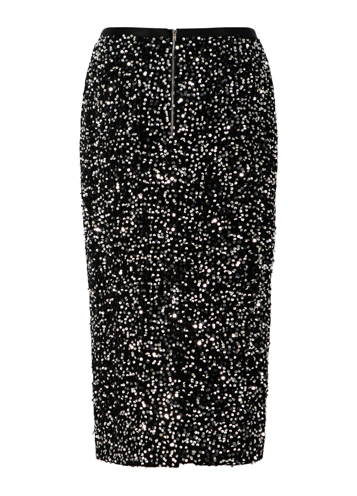 SEQUINNED MIDI SKIRT