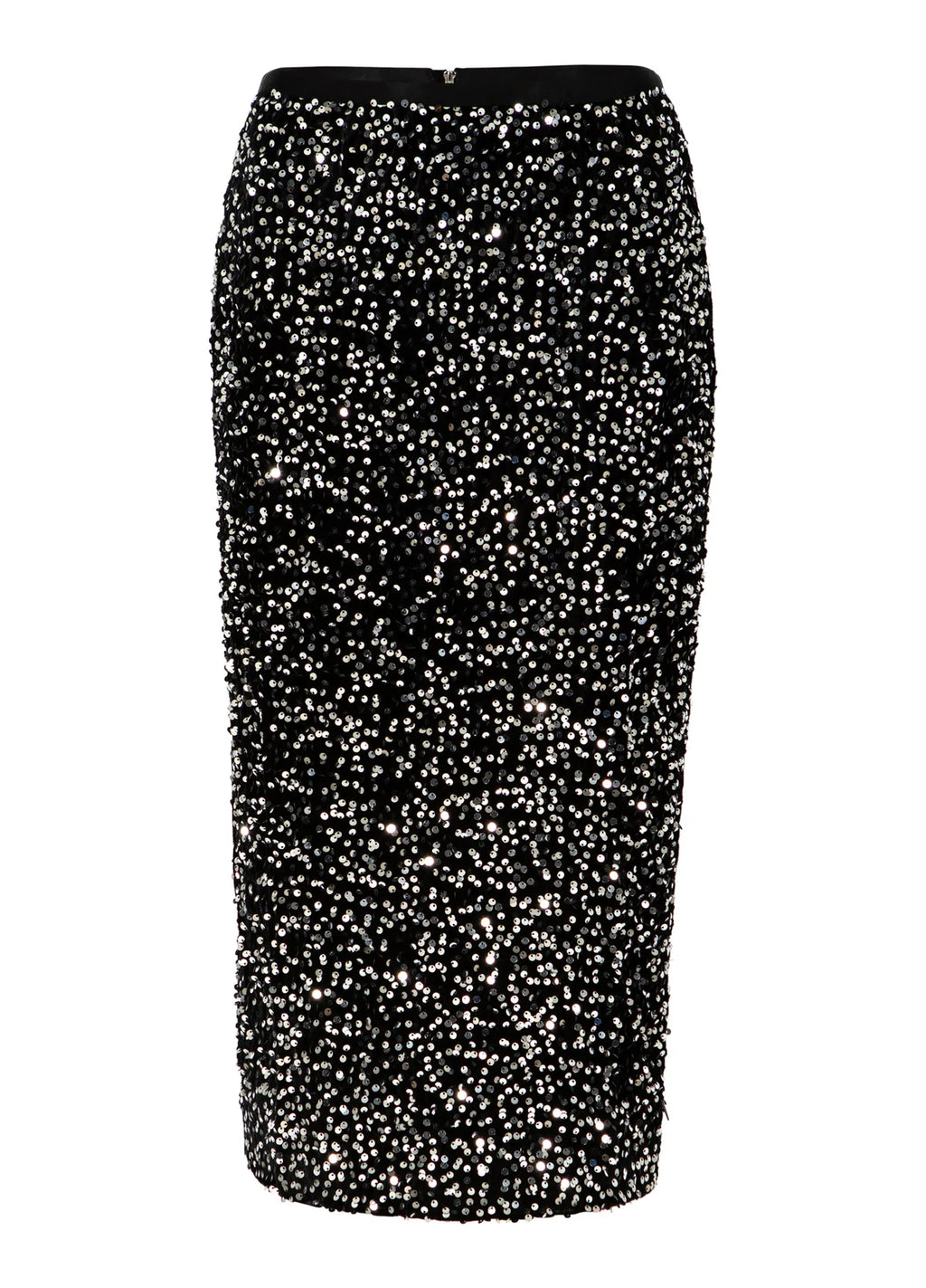 SEQUINNED MIDI SKIRT
