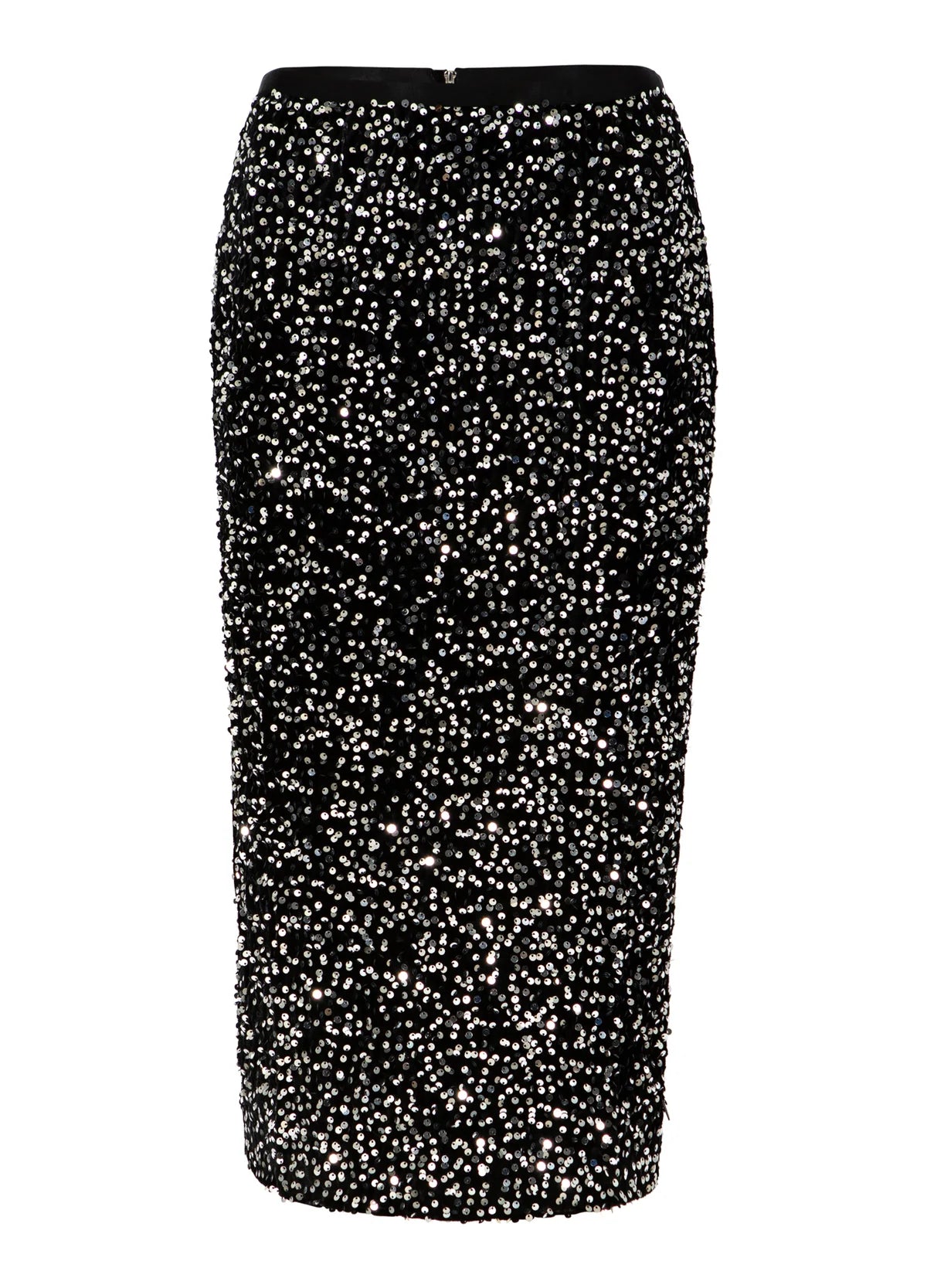 SEQUINNED MIDI SKIRT