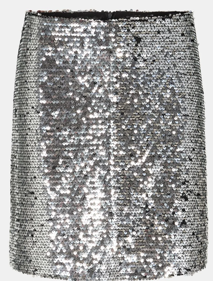 Silver Sequin Skirt