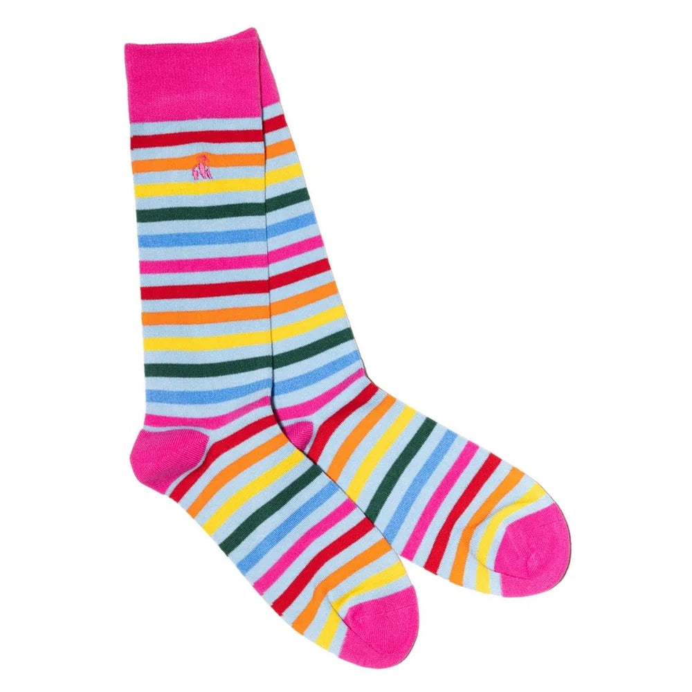 Pastel Stripe Bamboo Socks