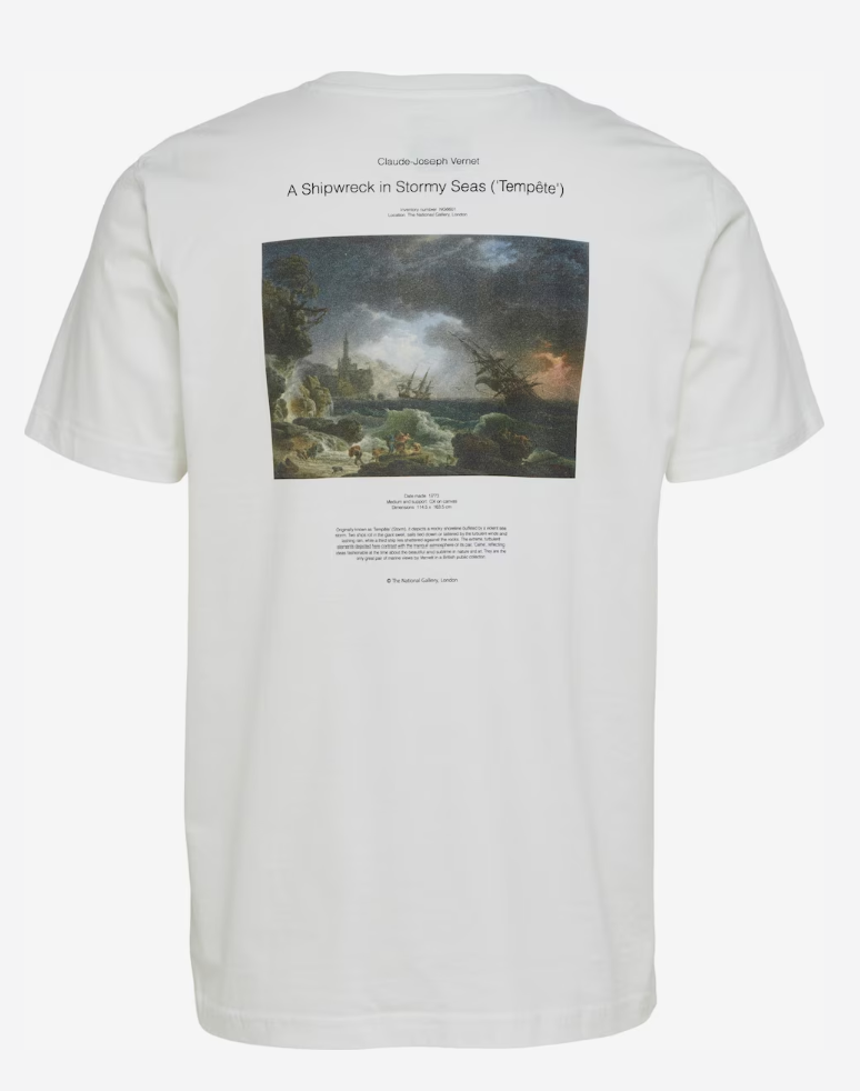 SLHBOREN PRINT SS O-NECK TEE