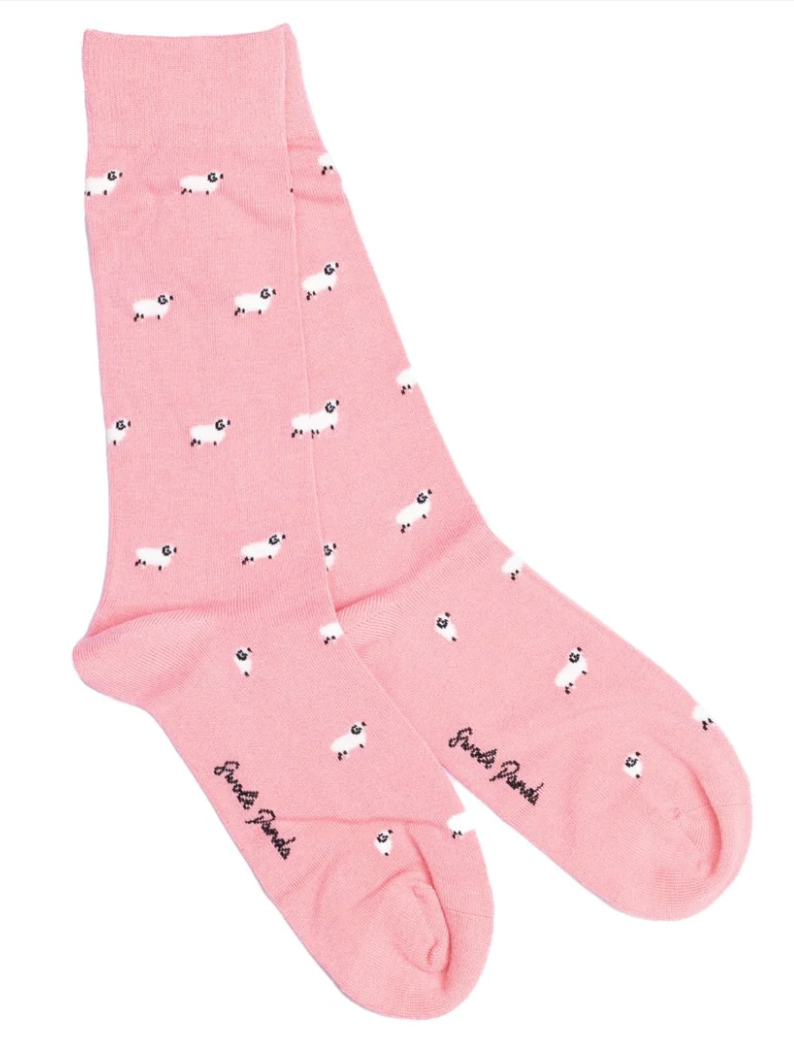 Pink Sheep Bamboo Socks