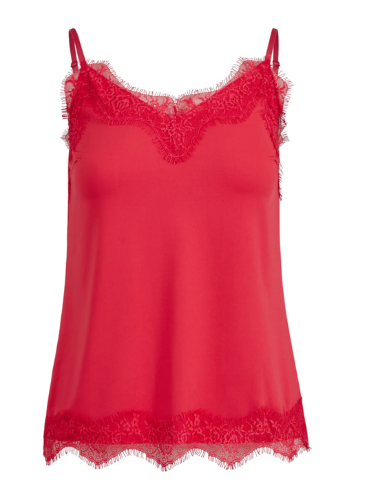 CC Heart Rosie Lace Top - Coral Pink