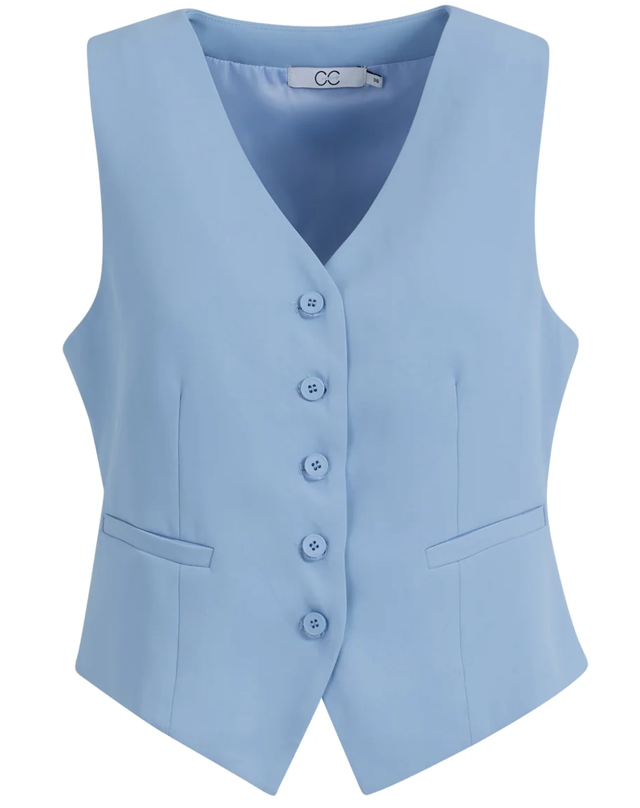Milly Soft Vest - Stone Blue