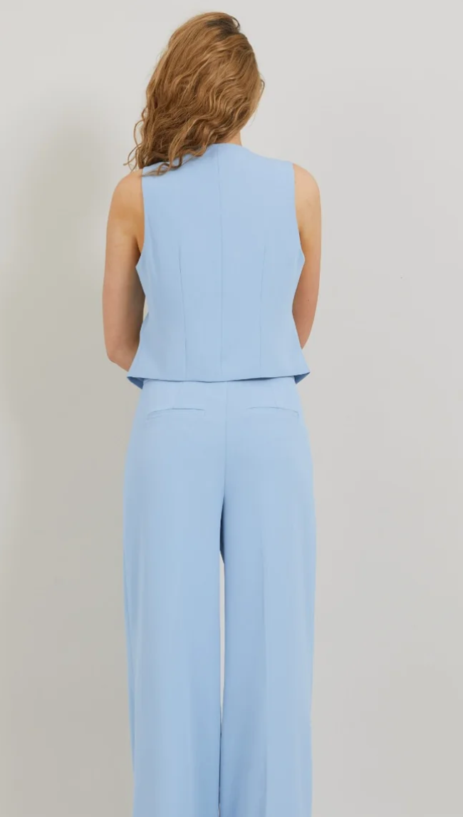 Milly Soft Vest - Stone Blue