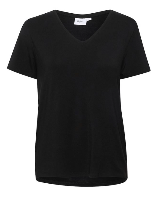 AdeliaSZ V-Neck T-Shirt - Black