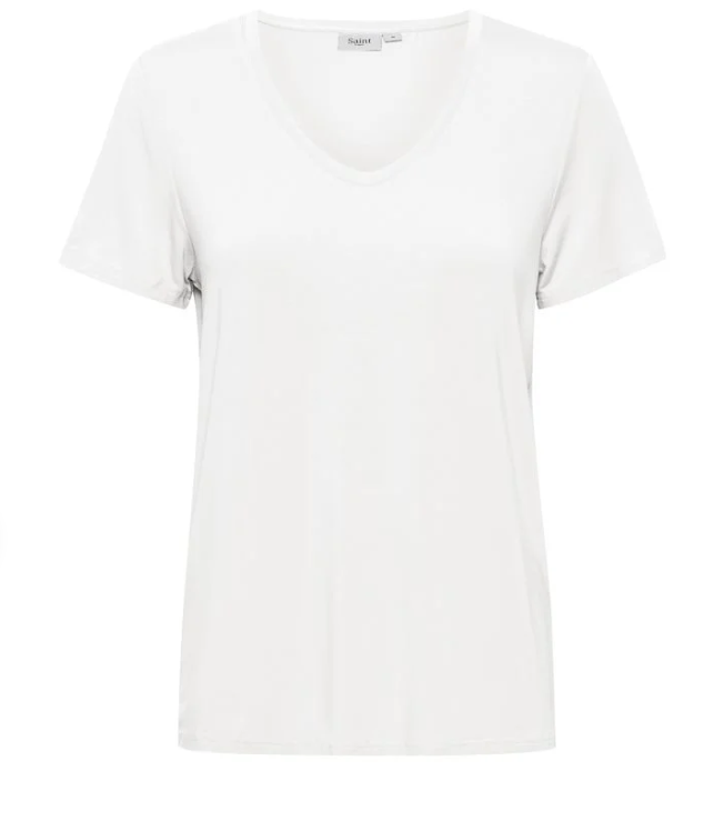 AdeliaSZ V-Neck T-Shirt - Bright White