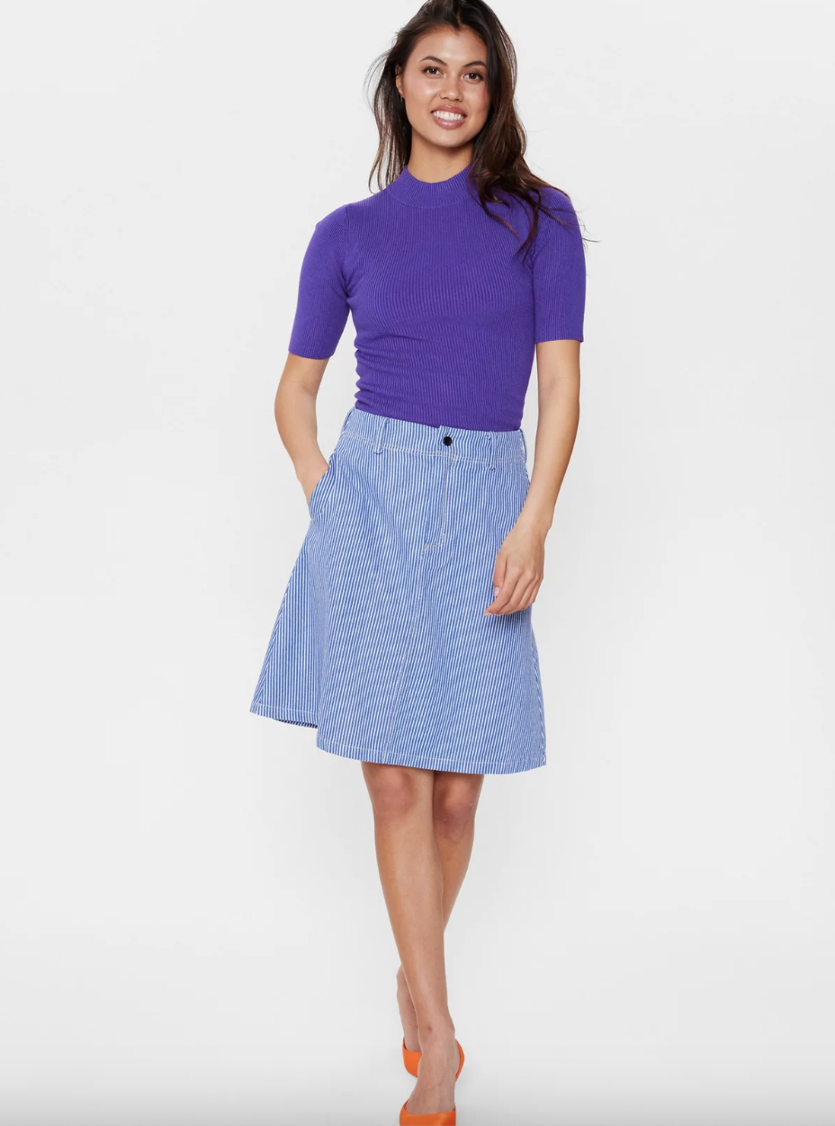 NuPernille Skirt - Medium Blue Denim