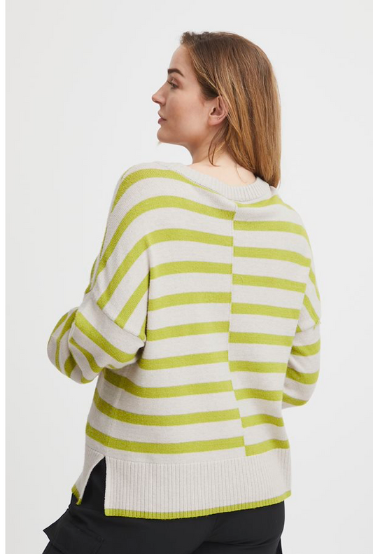 FrBitte Knitted Pullover - Dark Citron