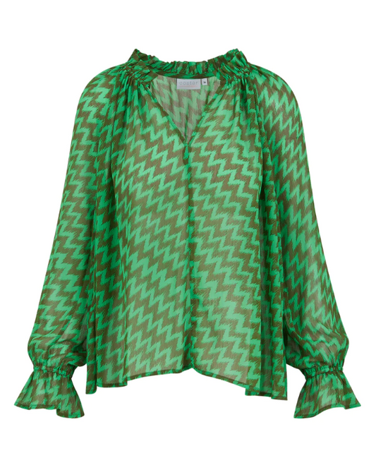 Zig Zag Print Blouse